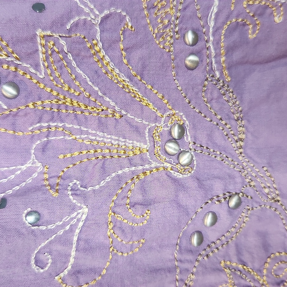 Twenty X Western Purple Embroidered Shirt Size Large - Picture 12 of 12